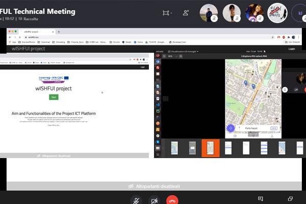 University of Salento organized an Online Meeting with the partnership of wISHfUl to present the implementation of the ICT Platform and Mobile App